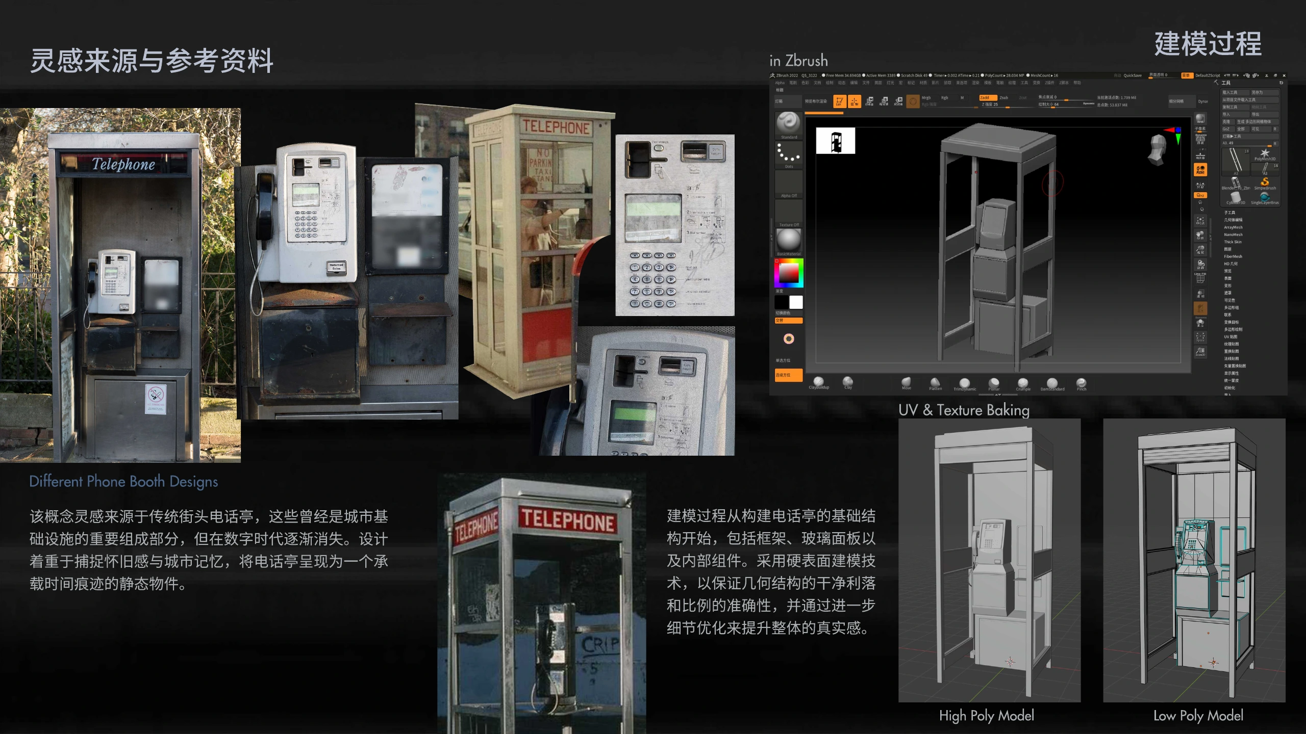 街角电话亭 / 灵感与建模